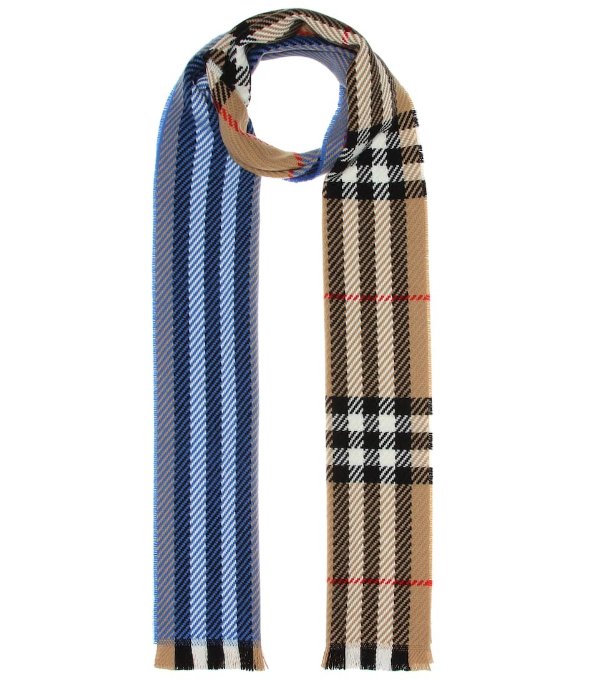 Giant Check wool scarf