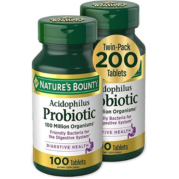 Acidophilus Probiotic Twin Pack 200 Tablets