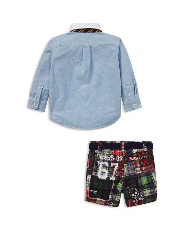 Boys' Shirt, Belt & Shorts Set - Baby