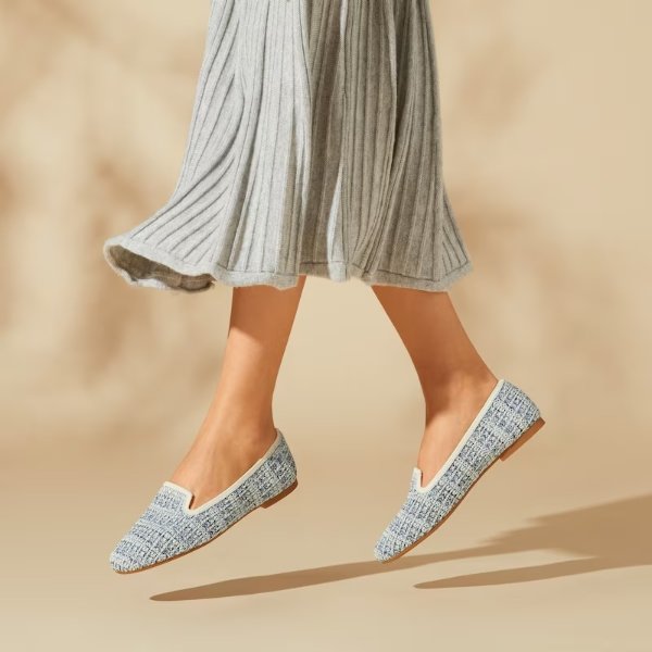 Round-Toe Woven Knit Loafer (Audrey)