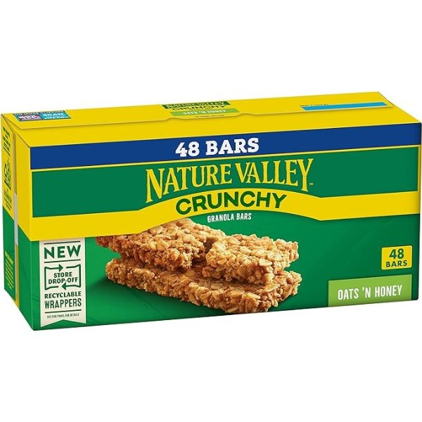 Granola Bars, Crunchy Oats 'n Honey, 48 ct