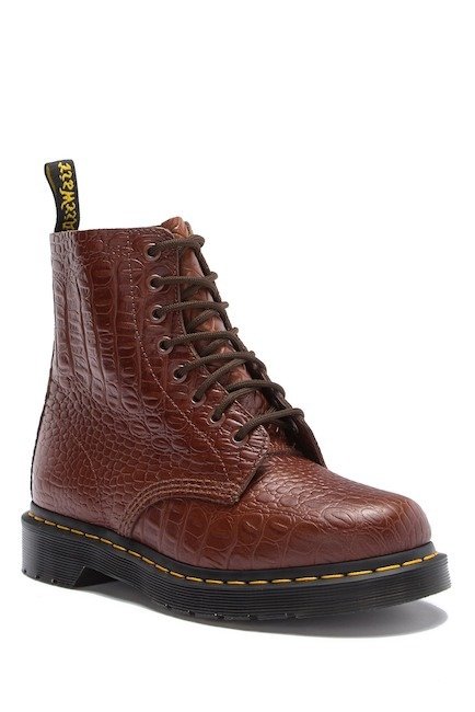 1460 Pascal Croc Embossed Leather Boot