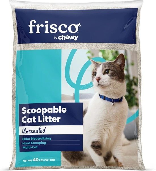 Multi-Cat Unscented Clumping Clay Cat Litter, 40-lb bag - Chewy.com