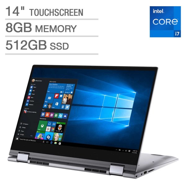 Inspiron 14 5000 Series 2-in-1 Touchscreen Laptop - 11th Gen Intel Core i7-1165G7 - 1080p