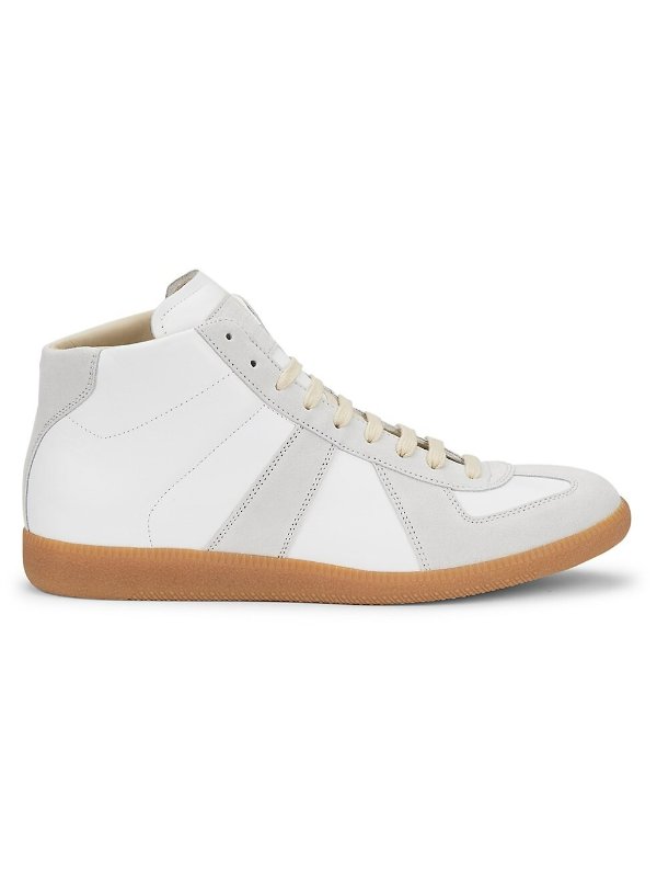 Replica Leather High-Top Sneakers