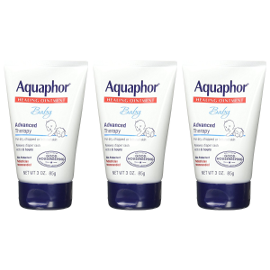 Aquaphor Baby Advanced Therapy Healing Ointment Skin Protectant 3 Ounce Tube (Pack of 3)