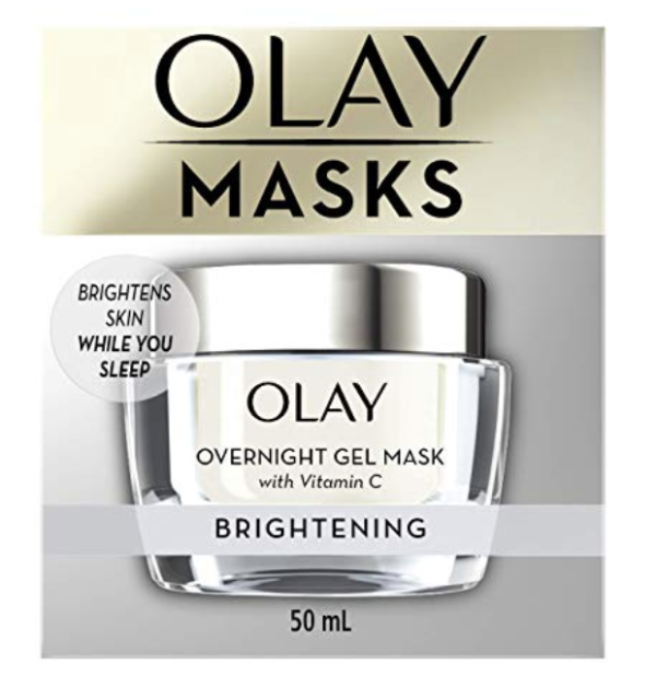Face Mask Gel by Olay Masks, Overnight Facial Moisturizer with Vitamin C and Hyaluronic Acid for Brighter Skin, 1.7 Fl Ounce