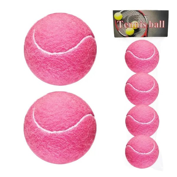 4pcs Set Pink Durable Tennis Balls For Professional Practice Training For Teens | Quick & Secure Online Checkout | Temu