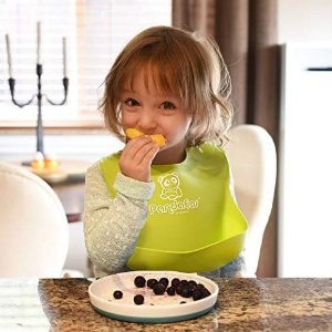 PandaEar Set of 2 Cute Silicone Bibs for Babies & Toddlers (10-72 Months) @ Amazon