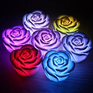 Romantic Rose Shaped 7 Colors Changing LED Night Light(3xAG13) 