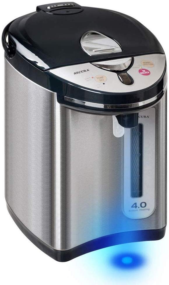 Secura Electric Water Boiler and Warmer 4-Quart Electric Hot Pot Kettle w/  Night light, 18/