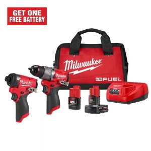 $199M12 FUEL 12-Volt Lithium-Ion Brushless Cordless Hammer Drill and Impact Driver Combo Kit w/2 Batteries and Bag (2-Tool)