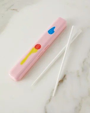 Bento Box Chopsticks & Case - Candy Pink