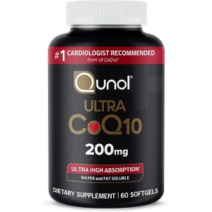 QunolCoQ10 200mg Softgels, Ultra CoQ10 - Ultra High Absorption Coenzyme Q10 Supplements - Antioxidant Supplement for Vascular and Heart Health & Energy Production - 2 Month Supply - 60 Count