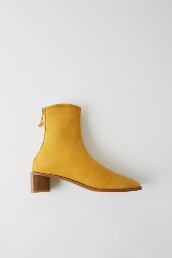 Suede ankle boots Yellow/beige