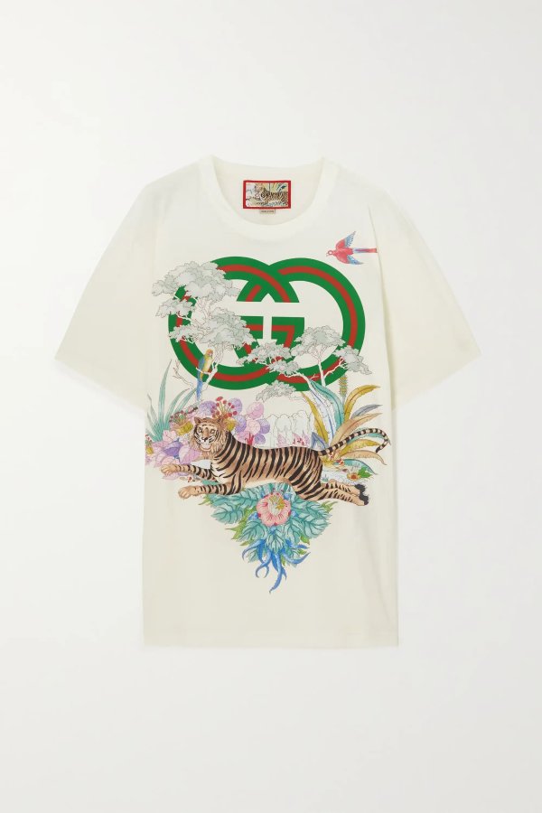 Chinese New Year printed cotton-jersey T-shirt