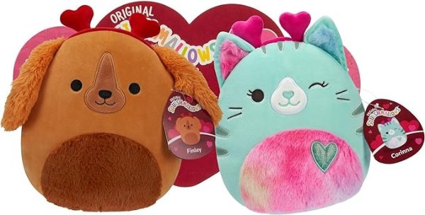 Original 8-Inch Finley and Corinna Valentine’s Day 2-Pack Plush - Ultrasoft Official Jazwares Plush