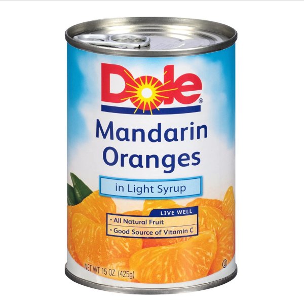 Dole Mandarin Oranges in Light Syrup 15oz Pack of 12