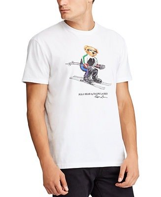 男士滑雪小熊T恤