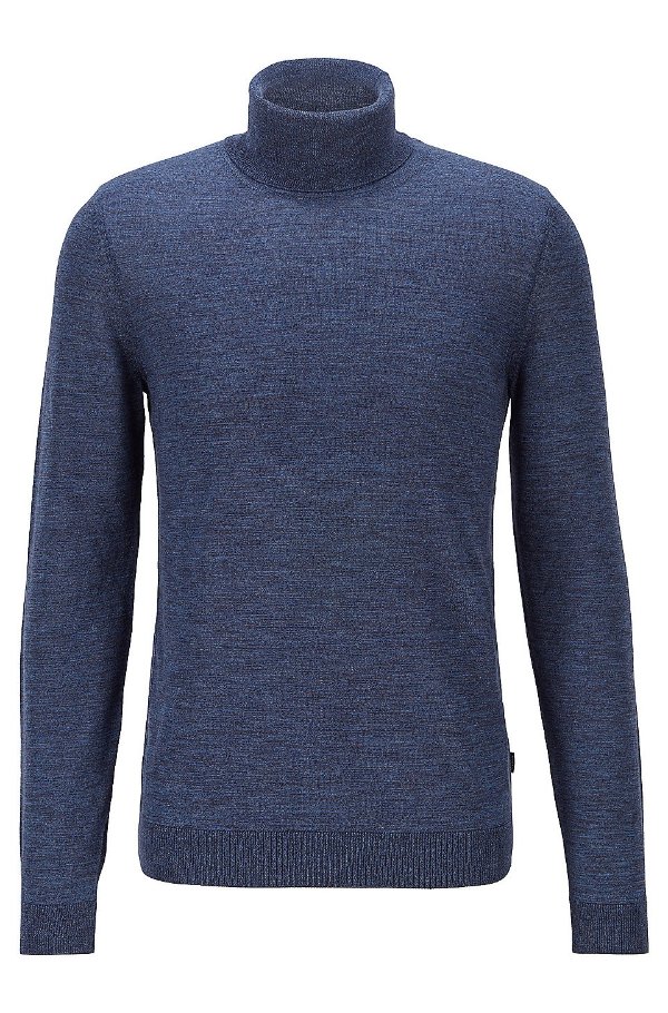 Turtleneck sweater in extra-fine Italian merino wool
