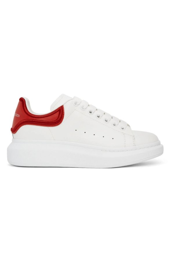 White & Red Oversized Sneakers
