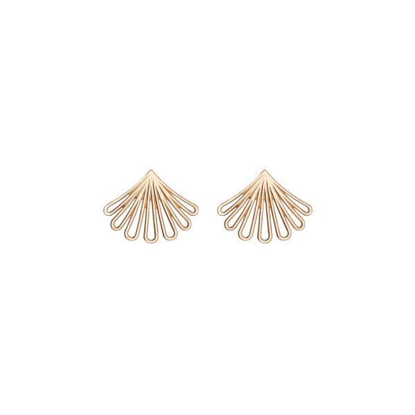 Deco Fan Gold Earrings