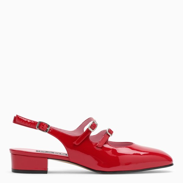 Red patent leather slingback Peche | TheDoubleF