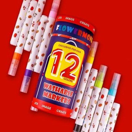 Flower Monaco: 12 and 24 colors washable Marker