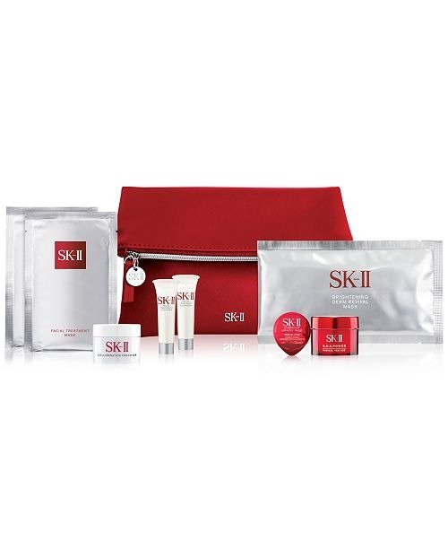 Receive a complimentary SK-ll Miracle Pitera Set with any $750 SK-II purchase (9 pc gift)! LXP Ultimate Revival Essence, 5 oz Essential Power Rich Cream, 1.6 oz R.N.A.POWER Radical New Age Essence, 1.7 oz