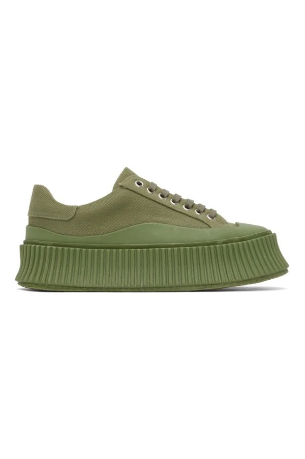 Green Platform Sneakers