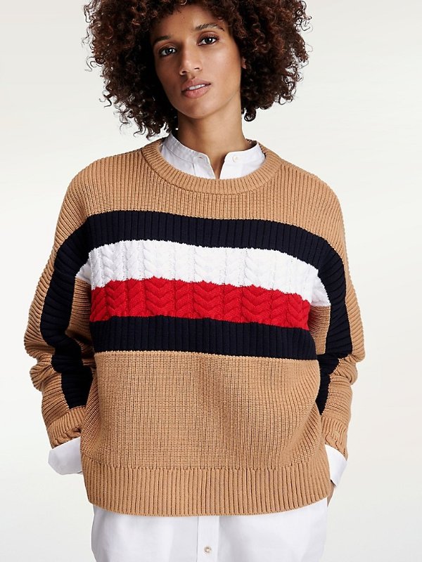Icon Organic Cotton Stripe Sweater | Tommy Hilfiger