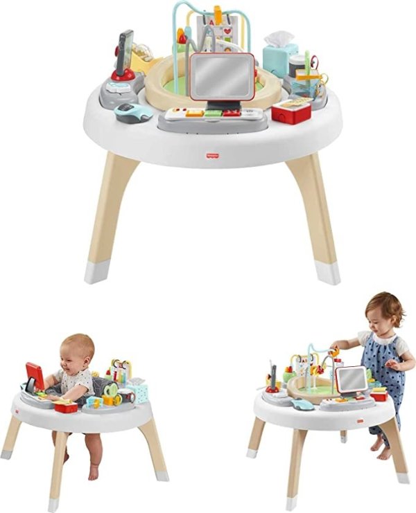 -Price 2-in-1 Like a Boss Activity Center, Baby Entertainer and Play Table with Music Lights and Sounds for Infants and Toddlers