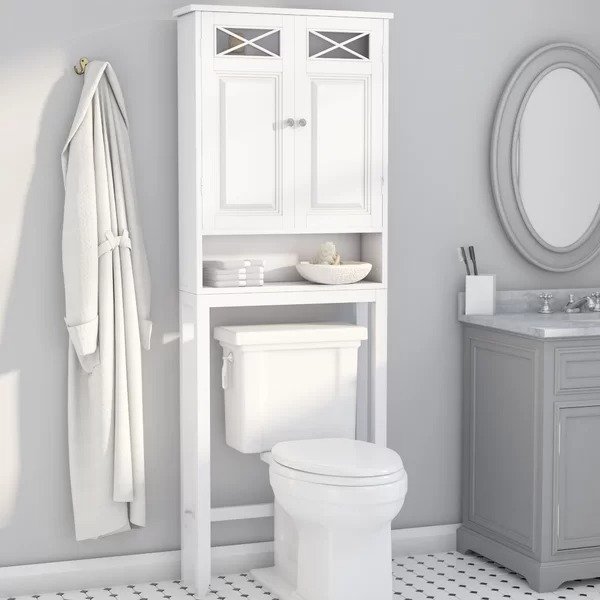 Roberts 25" W x 68.25" H x 8" D Over The Toilet Storage