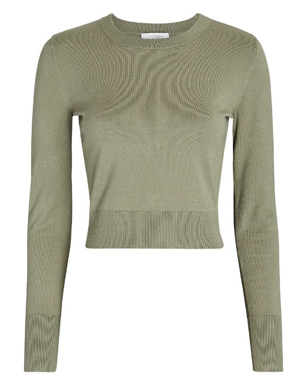 Renee Cropped Ribbed Knit Top