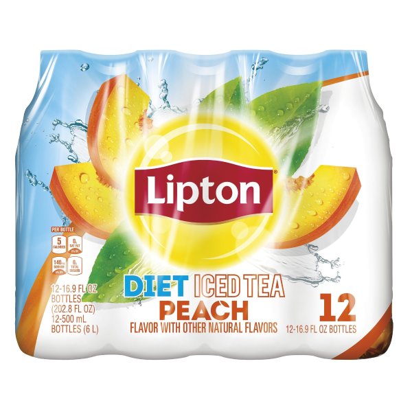 Diet Peach Iced Tea, 16.9 Fl Oz, (24 bottles)
