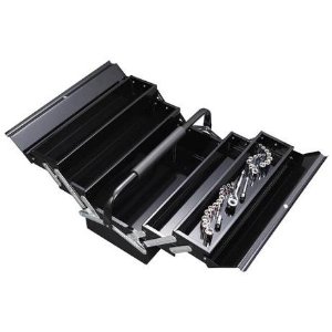 Stanley Cantilever Metal Toolbox with a 30-piece Socket Set