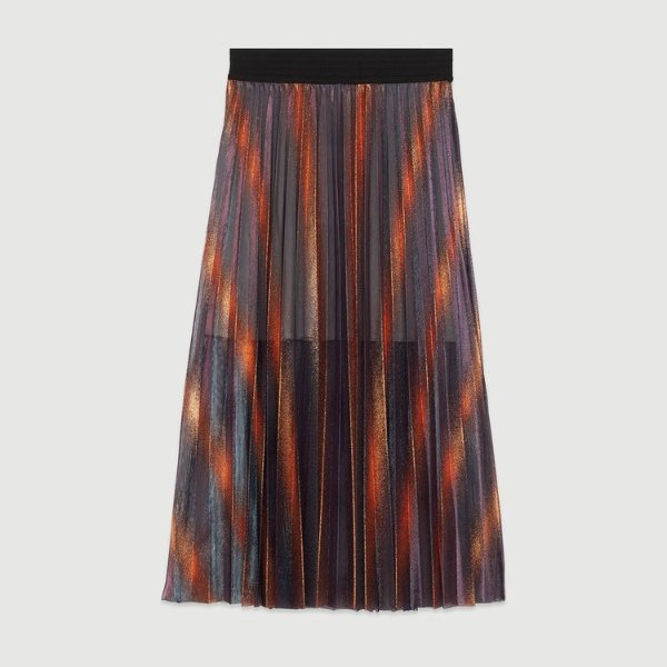 JAJA Pleated and iridescent long skirt