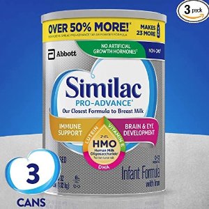 Similac 婴幼儿非转基因配方奶粉特卖 低至$23.76/罐