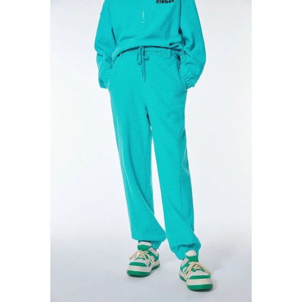Blue SUPERCHINA Polar Fleece Bunch Sports Casual Women's Sweatpants | Peacebird Women Fashion