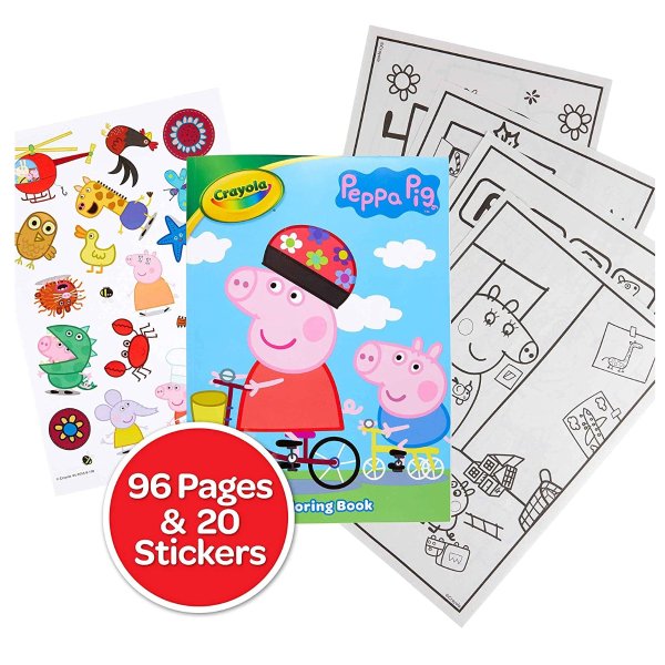 Peppa Pig Coloring Book with Stickers
