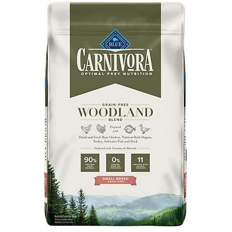 Blue Carnivora Woodland Blend Optimal Prey Nutrition Grain Free Adult Small Breed Dry Dog Food | Petco