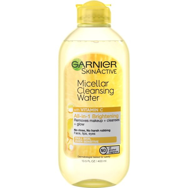 SkinActive Brightening Micellar Cleansing Water Liquid Face Wash, 13.5 fl oz