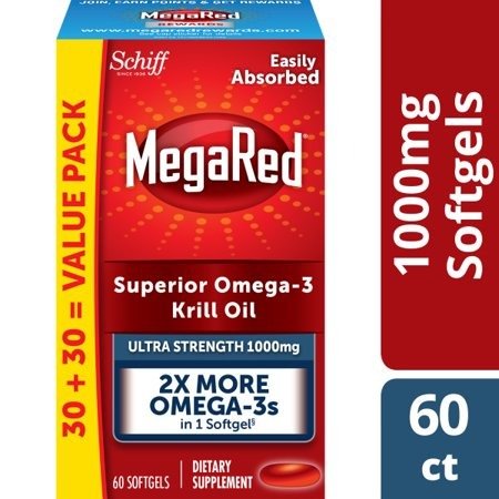 Omega-3 Krill Oil Ultra Strength Softgels, 1000 mg, 60 ct（2pack）