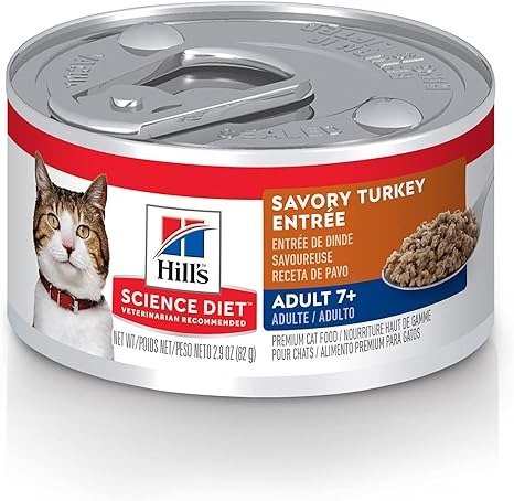 Wet Cat Food, Adult 7+ for Senior Cats, Minced Savory Chicken Recipe, 2.9 oz. Cans, 24-Pack