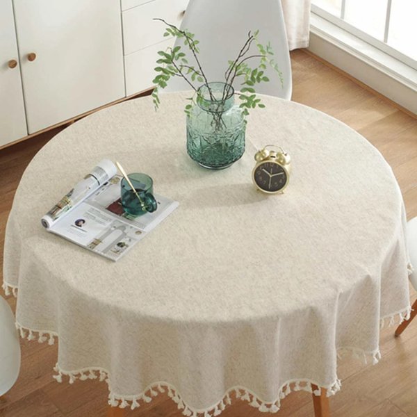 1pc Solid Color Tablecloth, Modern Polyester Decorative Table Cover For Dining Table, All Season
