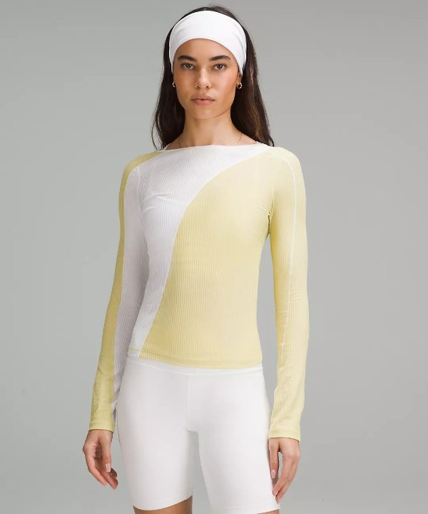 Asymmetrical Ribbed Cotton Long-Sleeve Shirt | Women's Long Sleeve Shirts | lululemon
