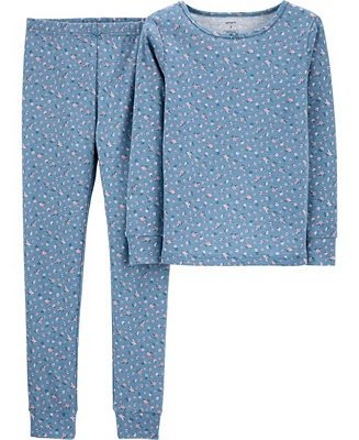 Big Girls 2 Piece Floral Snug Fit Pajama Set