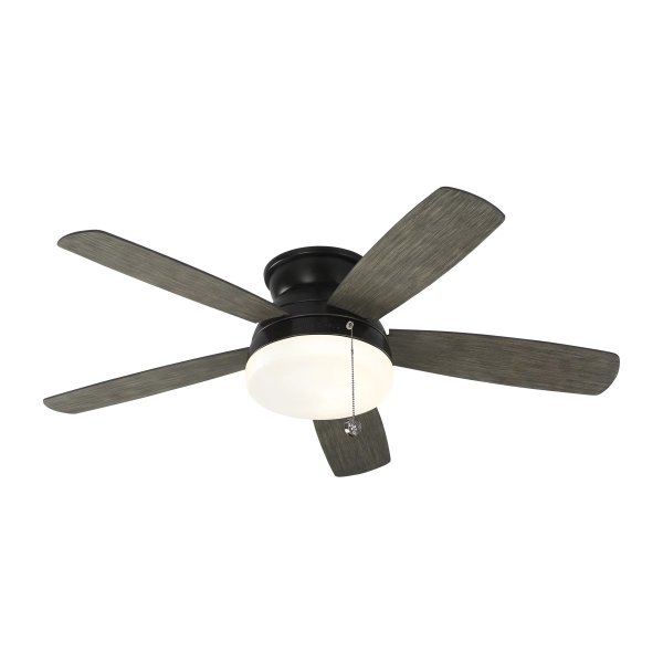 Monte Carlo 5TV52AGPD Aged Pewter Traverse 52" 5 Blade Hugger Indoor Ceiling Fan with Included Light Kit