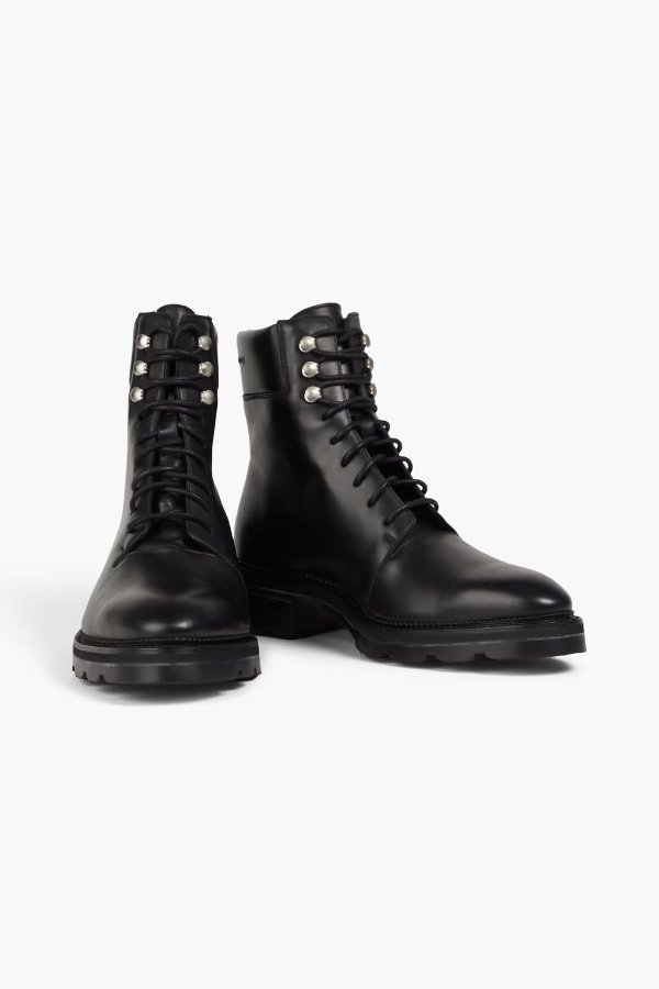 Andy leather combat boots