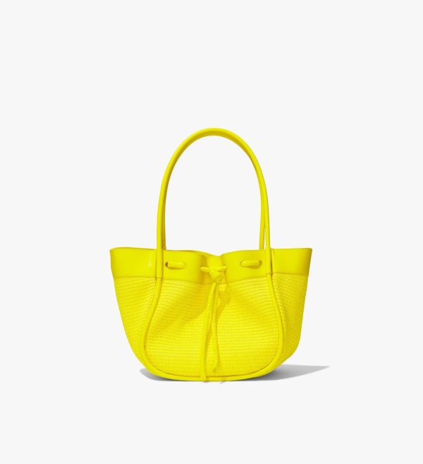 Raffia Large Ruched Tote in yellow | Proenza Schouler